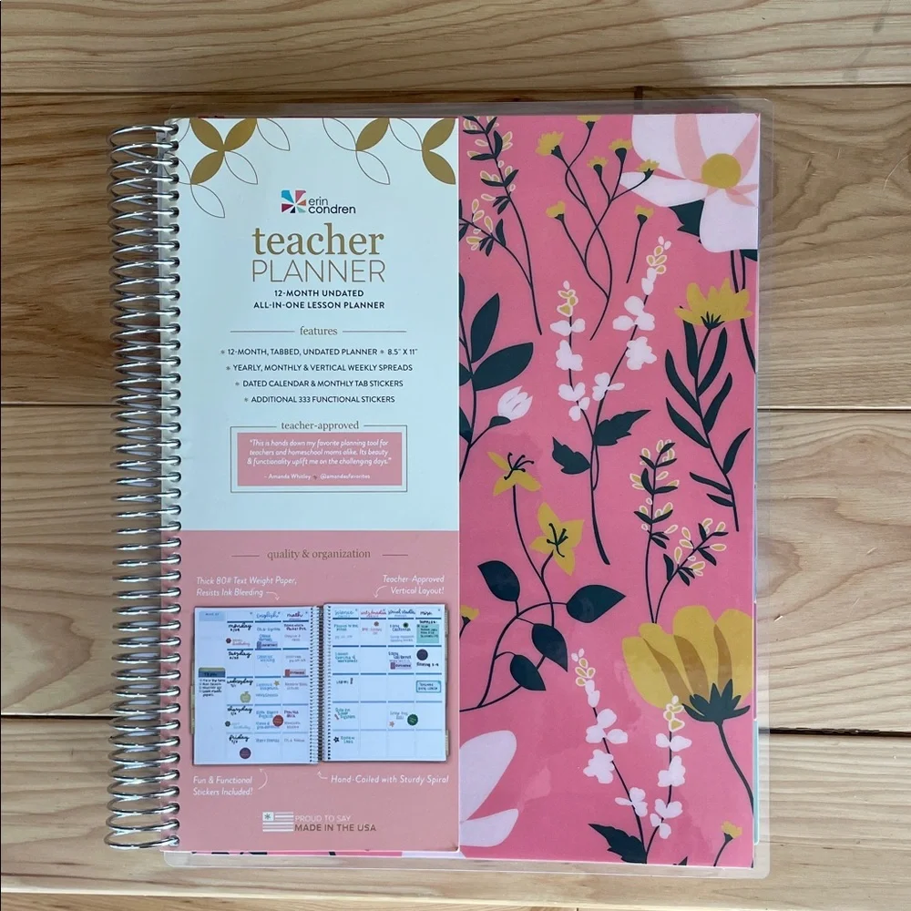 Unused/Unwritten Erin Condren Teacher Planner Lesson Planner - Picture 2 of 3